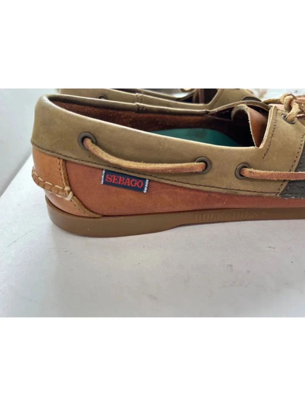 Sebago Dockside’s Spinnaker Dress Shoes size 8 Brown Light Loafers  LeatherUSA